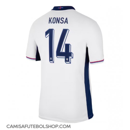 Camisa de time de futebol Inglaterra Ezri Konsa #14 Replicas 1º Equipamento Europeu 2024 Manga Curta